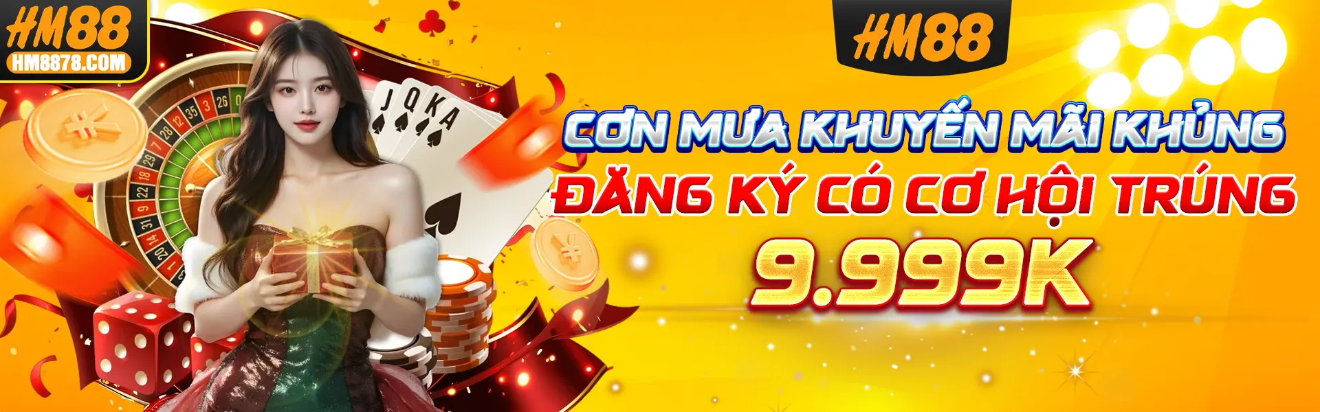 HM88 với cơn mưa khuyến mãi khủng đăng ký có hội trúng 9999K